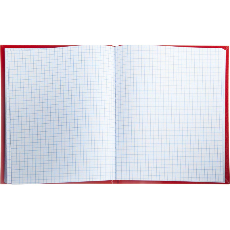 Книга учета 96л. в клетку офсет, обл.бумвинил красный