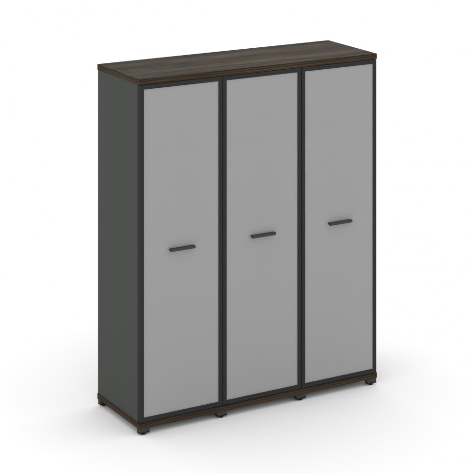 Concept Шкаф 3 узкие секции, 4 ниши CN.STU-436 RMB A Дуб Мали/Антрацит/Металл Антрацит/Сатин 1252*42