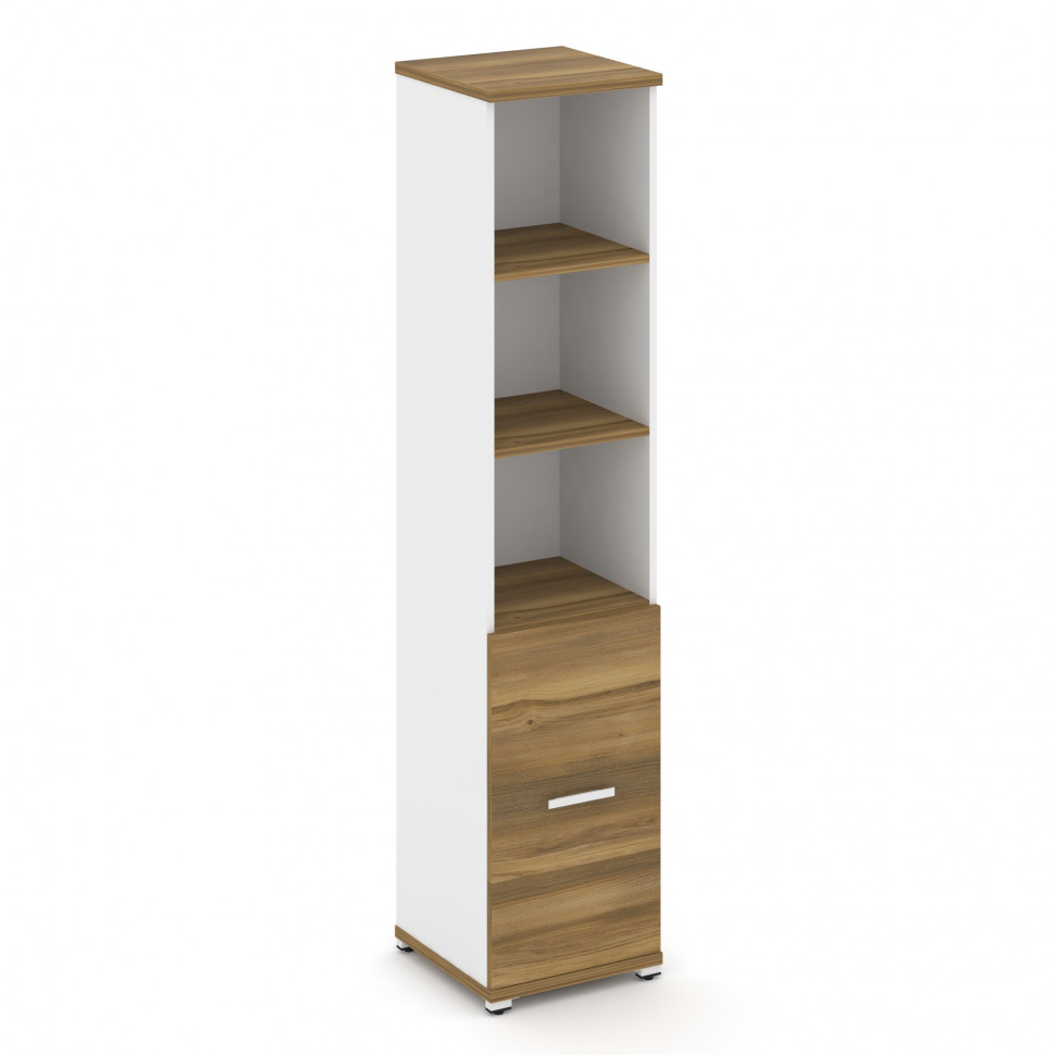 Concept Шкаф 1 узкая секция, 5 ниш CN.STU-511 W Сандал Янтарный/Белый Бриллиант/Металл Белый 420*420