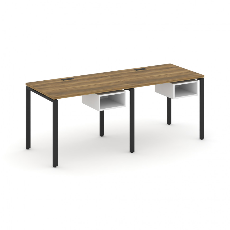 Concept Рабочая станция односторонняя с подвес. тумбами 2 места CN.ORS-101 Сандал Янтарный/Белый Бри