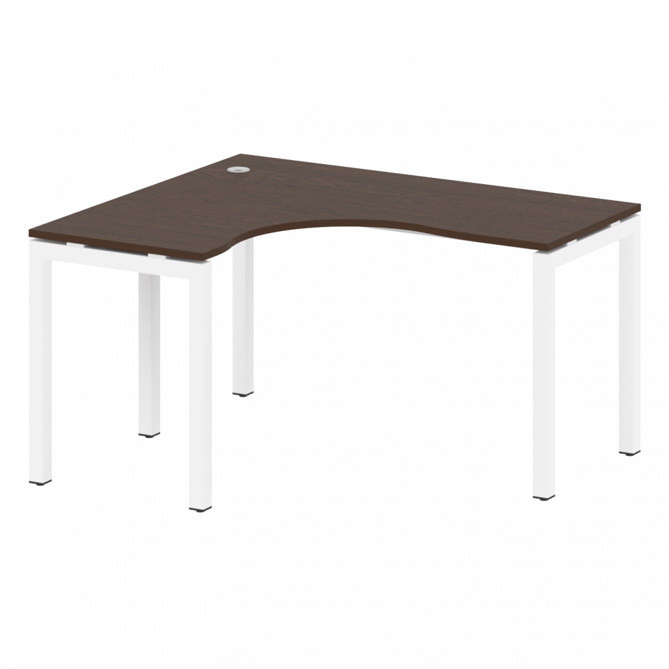 Metal System Quattro Стол криволинейный левый на П-образном м/к 50БП.СА-3 (L) Венге Цаво/Металл Белы Metal System Quattro Стол криволинейный левый на П-образном м/к 50БП.СА-3 (L) Венге Цаво/Металл Белы