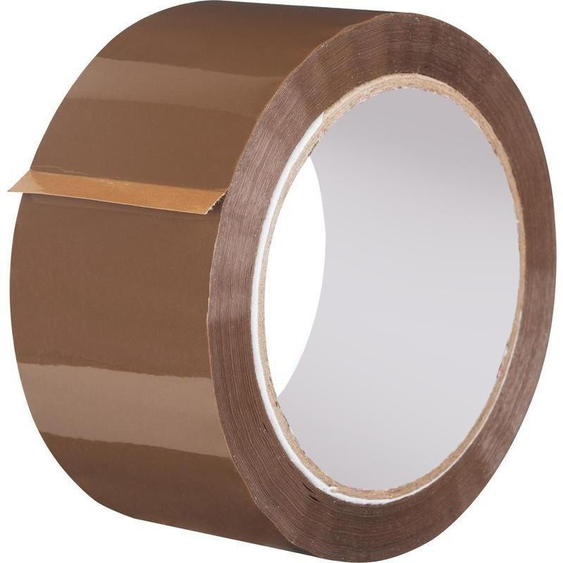Клейкая лента упаковочная 50мм х 66м 47мкр коричневая СПб
