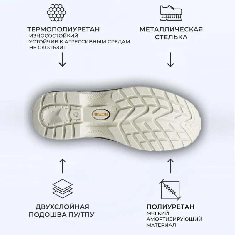 Сапоги Мистраль ULTRA ПУ/ТПУ с ПП и АС р.42 (119855)