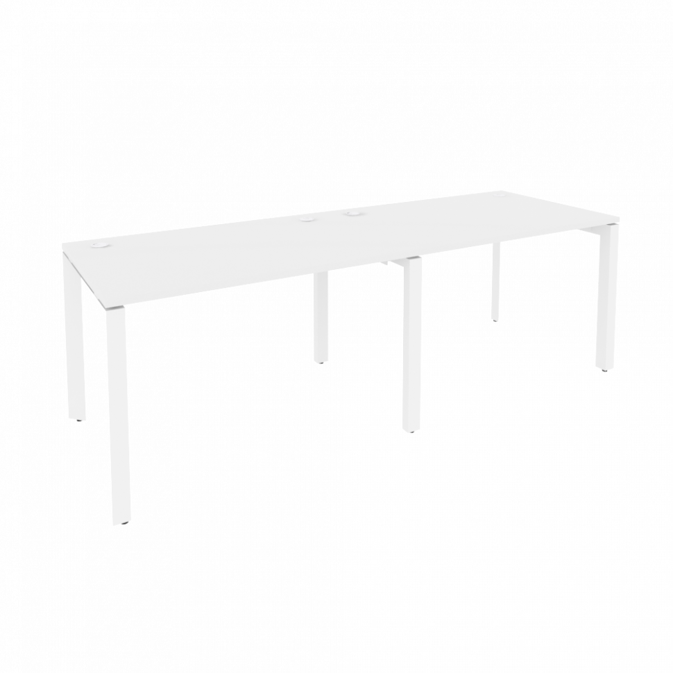 Onix Рабочая станция на П-образном м/к O.MP-RS-2.2.8 Белый Бриллиант/Металл Белый 2360*800*750