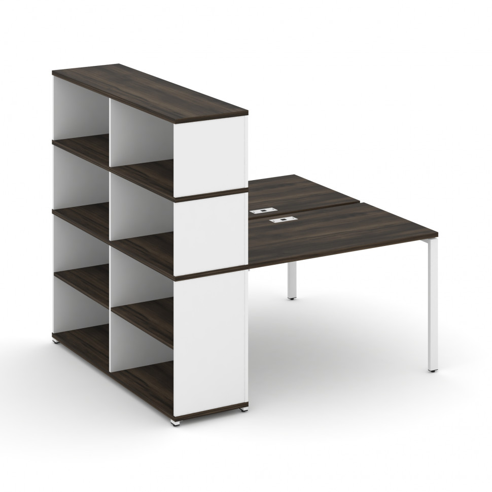 Concept Рабочая станция с опорным стеллажом с надставкой выс. CN.DRS-214 Дуб Мали/Белый Бриллиант/Ме Concept Рабочая станция с опорным стеллажом с надставкой выс. CN.DRS-214 Дуб Мали/Белый Бриллиант/Ме
