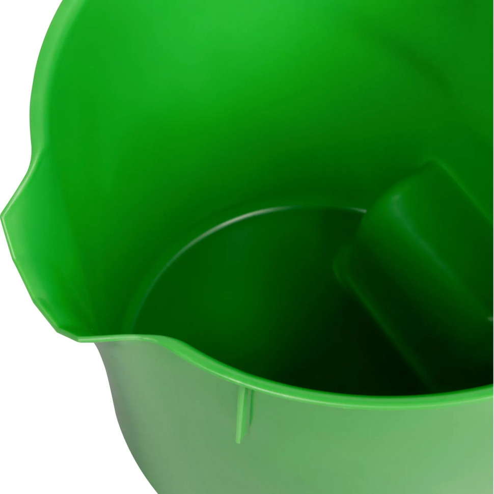 Ведро FBK 9л противоударное с армир пластик ручкой зеленое 80102-5