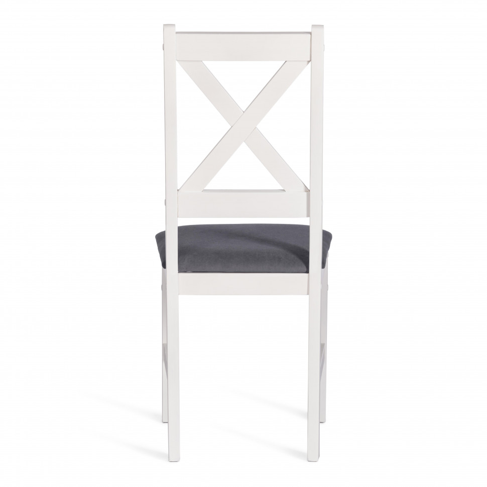 Стул CROSSMAN NEW, Многослойный березовый шпон, 41х40х100 см, white/велюр темно-серый