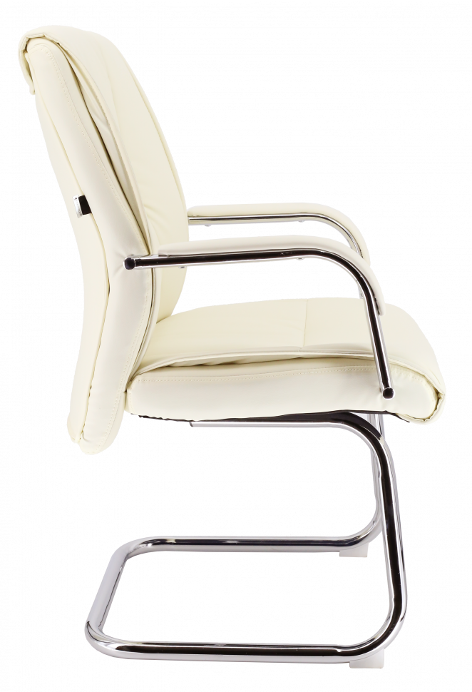 Кресло для посетителей Everprof Kent (Кент) CF Экокожа Кремовый