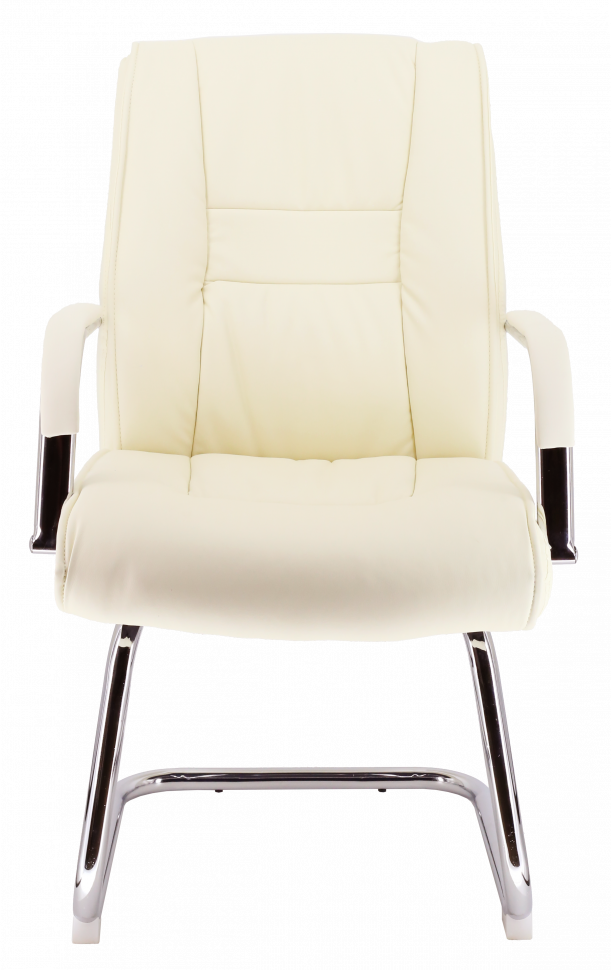 Кресло для посетителей Everprof Kent (Кент) CF Экокожа Кремовый