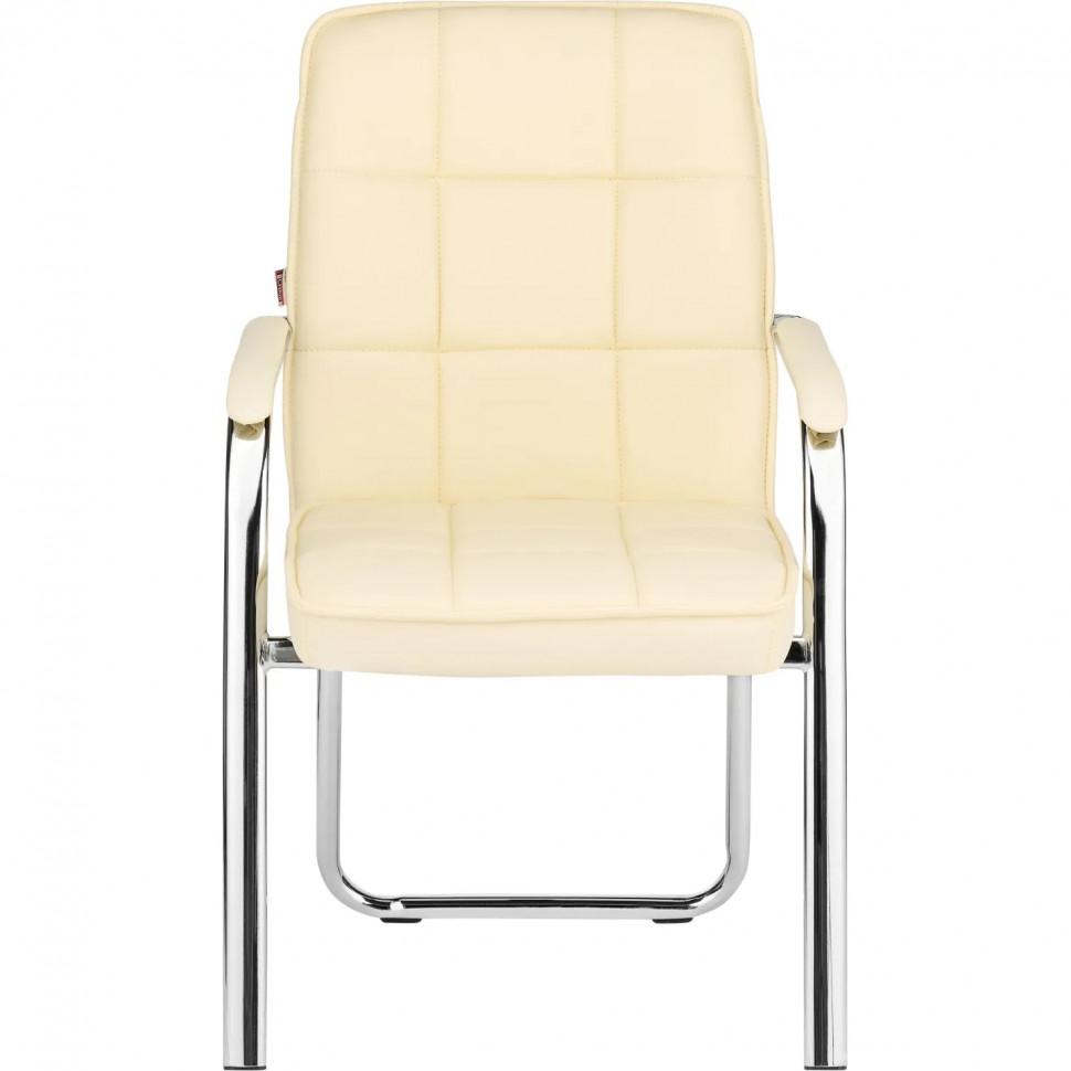 Конференц-кресло BN_TQ_Echair-810 VPU-1 кожзам бежевый, хром