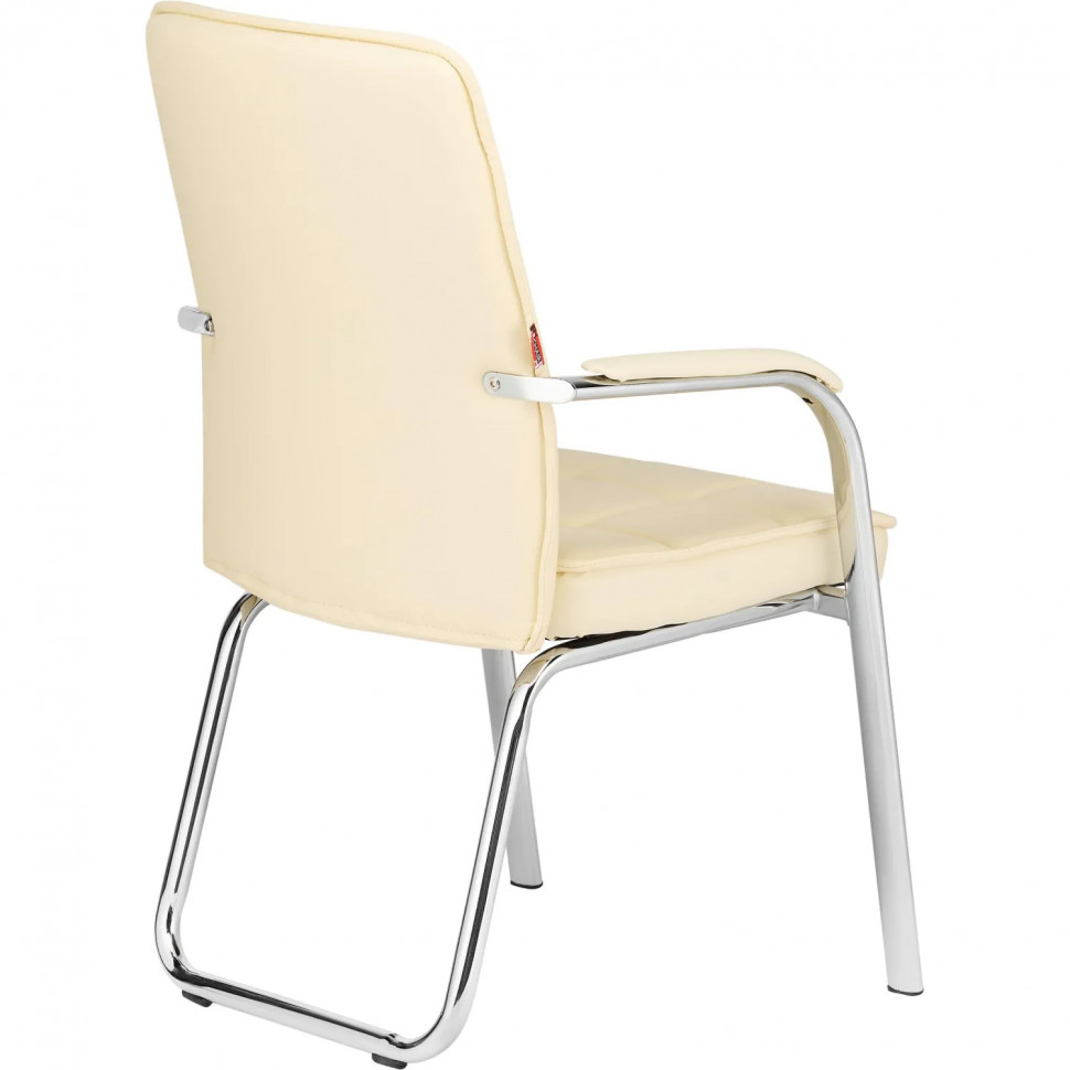 Конференц-кресло BN_TQ_Echair-810 VPU-1 кожзам бежевый, хром