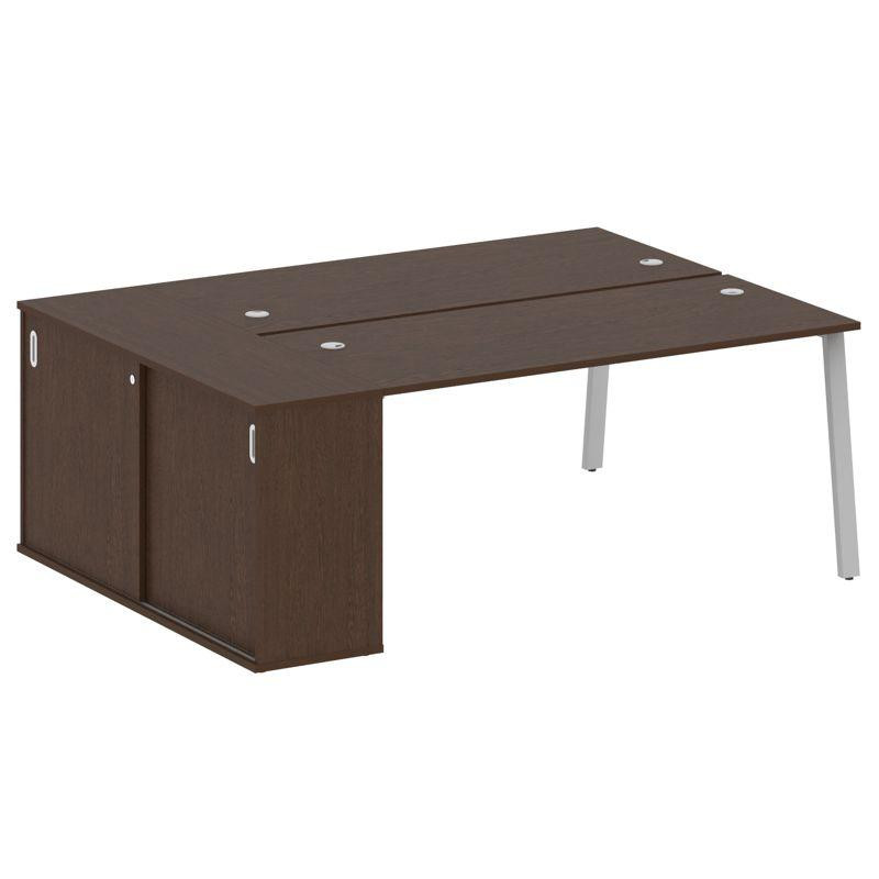 Metal System Рабочая станция с шкафом-купе на А-образном м/к БА.РС-СШК-1.4 Т Венге Цаво/Металл Серый Metal System Рабочая станция с шкафом-купе на А-образном м/к БА.РС-СШК-1.4 Т Венге Цаво/Металл Серый