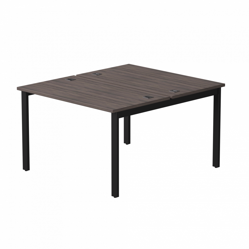 Бенч-система на 2 места Everprof EVO (ЭВО) на металлокаркасе 1180х670(1370)x755 Дуб Пасадена/Черный