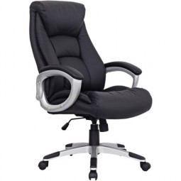 Кресло из натуральной кожи BRABIX "Grand EX-500", черное, 530861