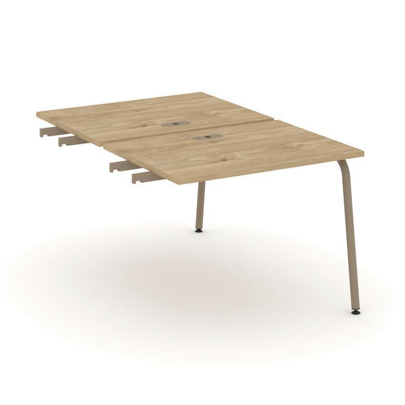 Estetica Двойной стол приставка к опор. тумбам ES.D.SPR-1-LK Тиквуд Светлый/Металл Латте 980*1500*75