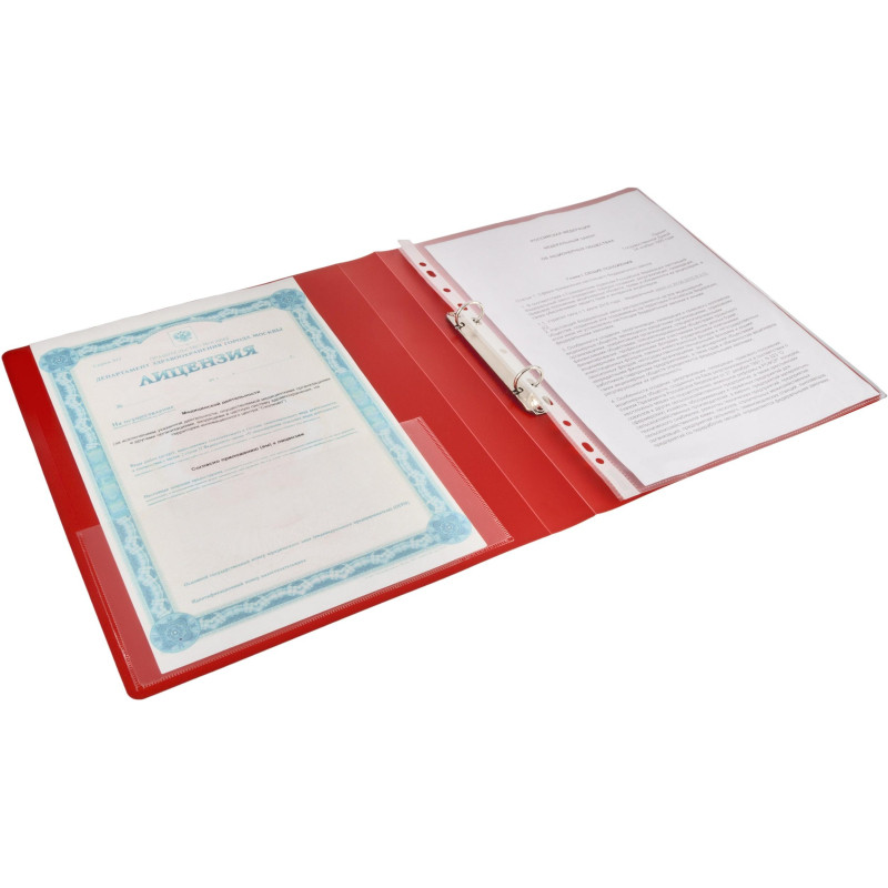 Папка на 2-х кольцах пласт. 25/32мм А4 Attache 07 красный