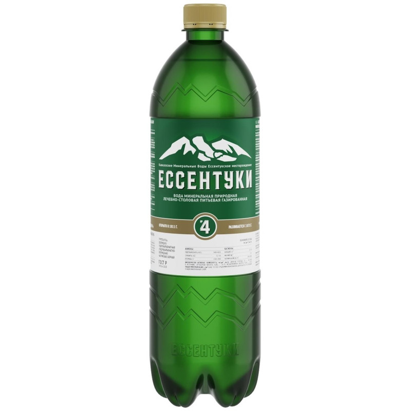 Вода минеральная Ессентуки №4 ПЭТ 1л газ