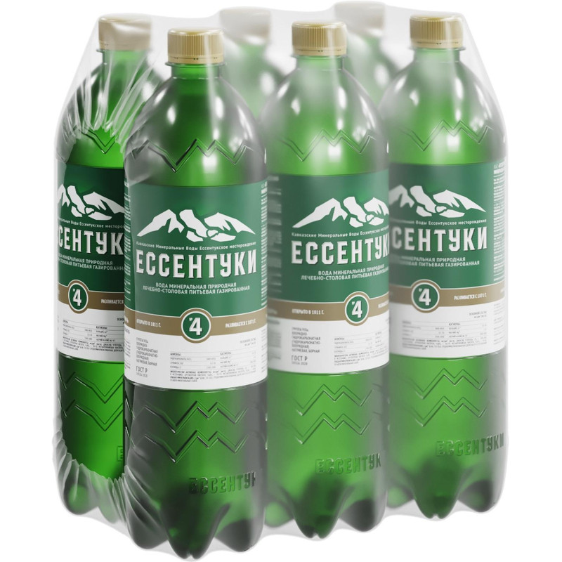 Вода минеральная Ессентуки №4 ПЭТ 1л газ
