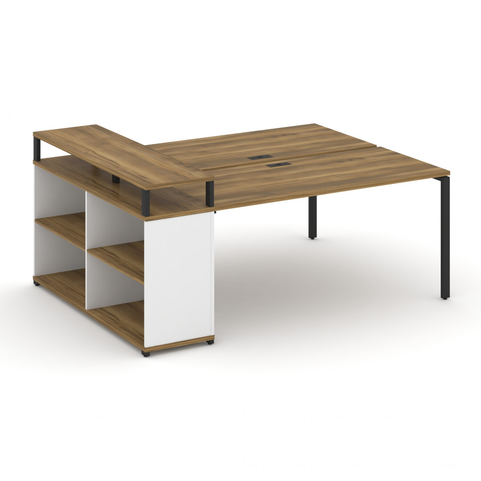 Concept Рабочая станция с опорным стеллажом с верх. горизонтом  CN.DRS-208 Сандал Янтарный/Белый Бри