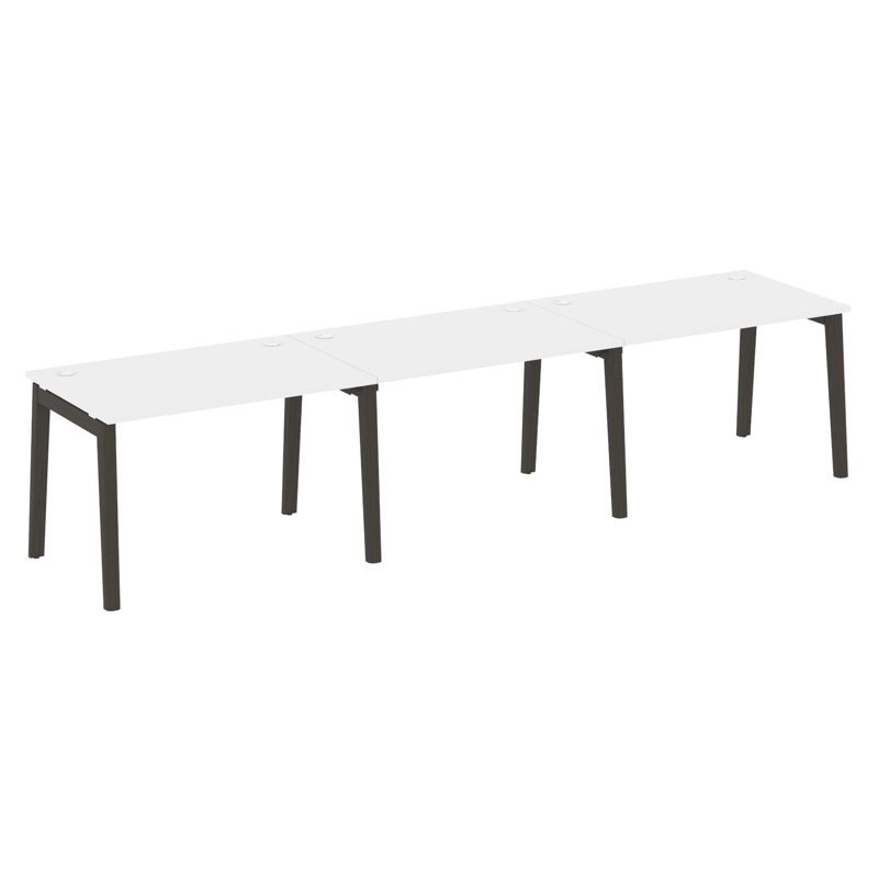 Onix Wood Рабочая станция OW.RS-3.2.8 Белый Бриллиант/Дуб Темный/Металл Антрацит 3540*800*750