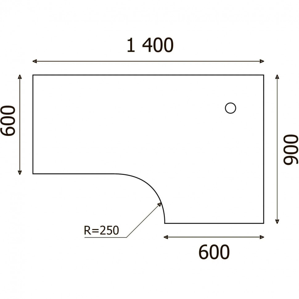 Стол эргономичный Easy One LT 22/16 правый (1400x900x740 мм) Серый