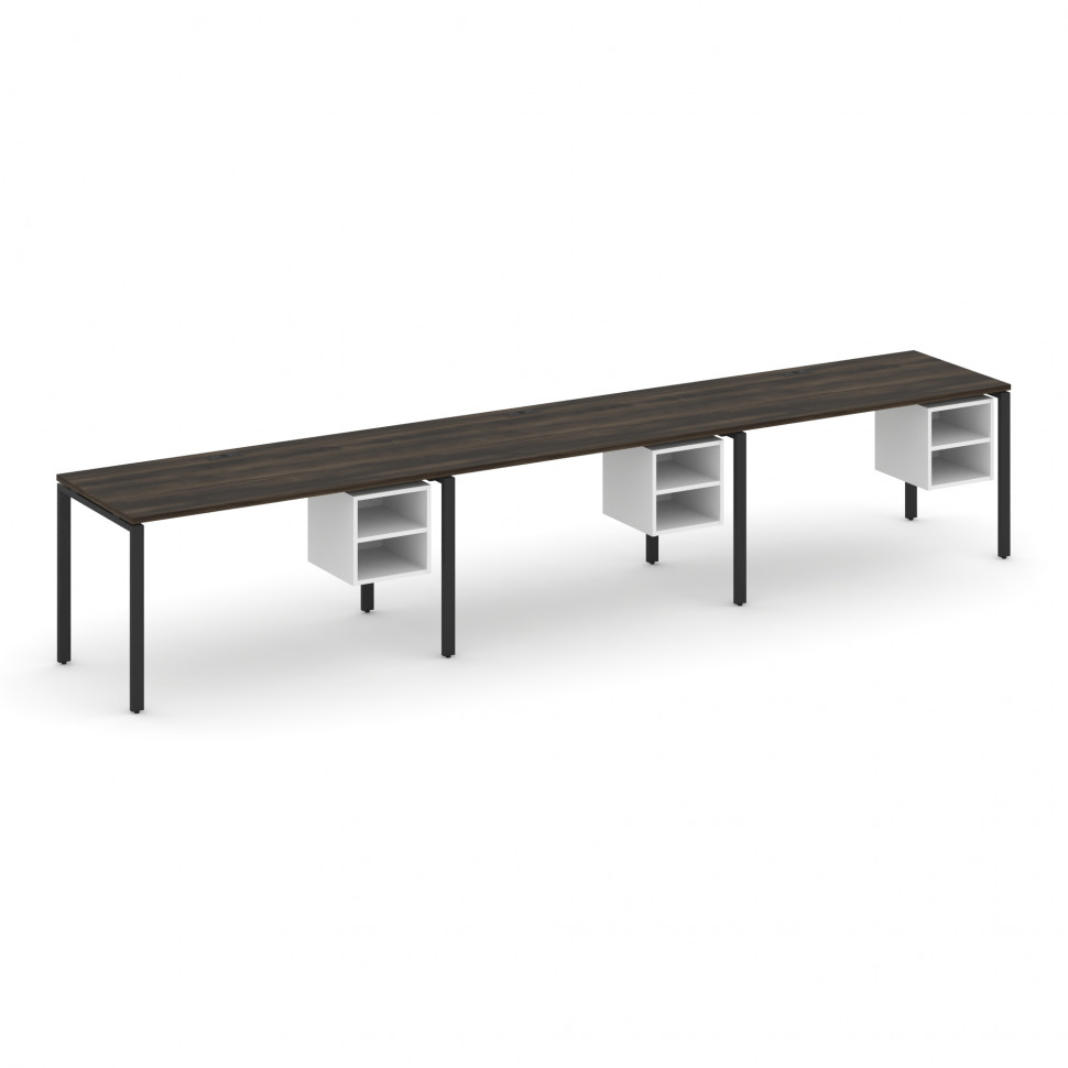 Concept Рабочая станция односторонняя с подвес. тумбами 3 места CN.ORS-127 Дуб Мали/Белый Бриллиант/