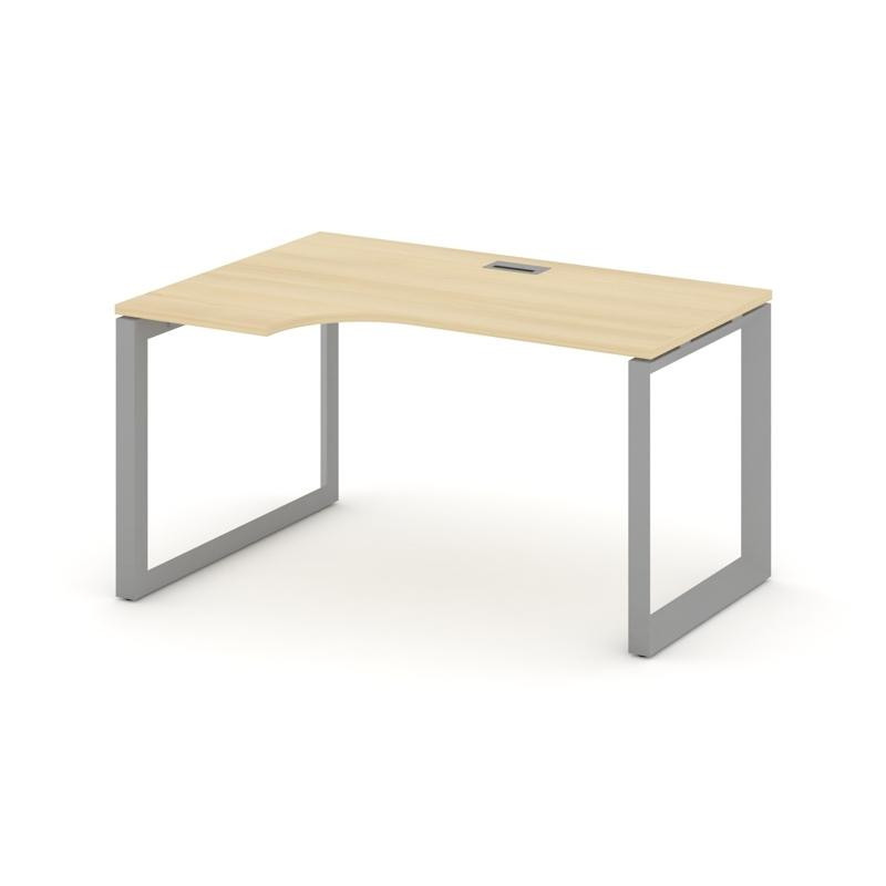 Style Project Стол рабочий эргономичный SN-59O.SPA-002(L) Акация Лорка/Металл Серый/Серебро Заглушка