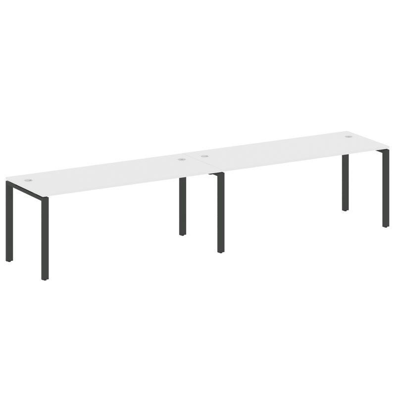 Metal System Рабочая станция на 2 места на П-образном м/к БП.СМ-2.5 Белый/Металл Антрацит 3600*720*7 Metal System Рабочая станция на 2 места на П-образном м/к БП.СМ-2.5 Белый/Металл Антрацит 3600*720*7