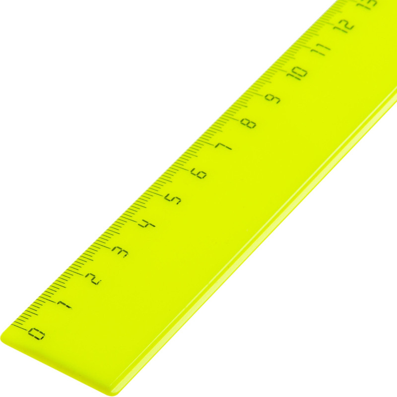 Линейка 20см №1 School пластик желтый