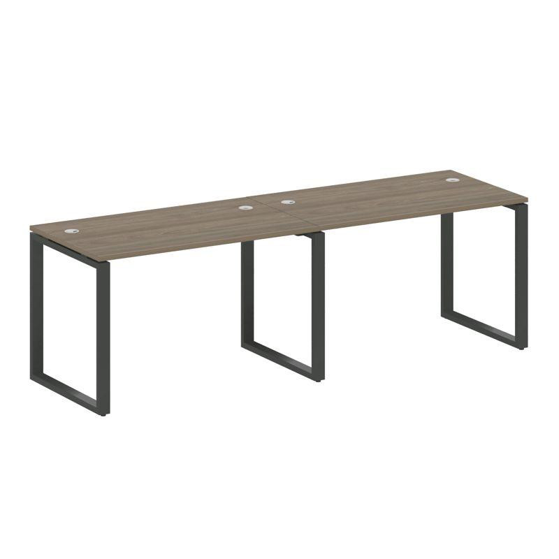 Metal System Рабочая станция на 2 места на О-образном м/к БО.СМ-2.2 Вяз Благородный/Металл Антрацит