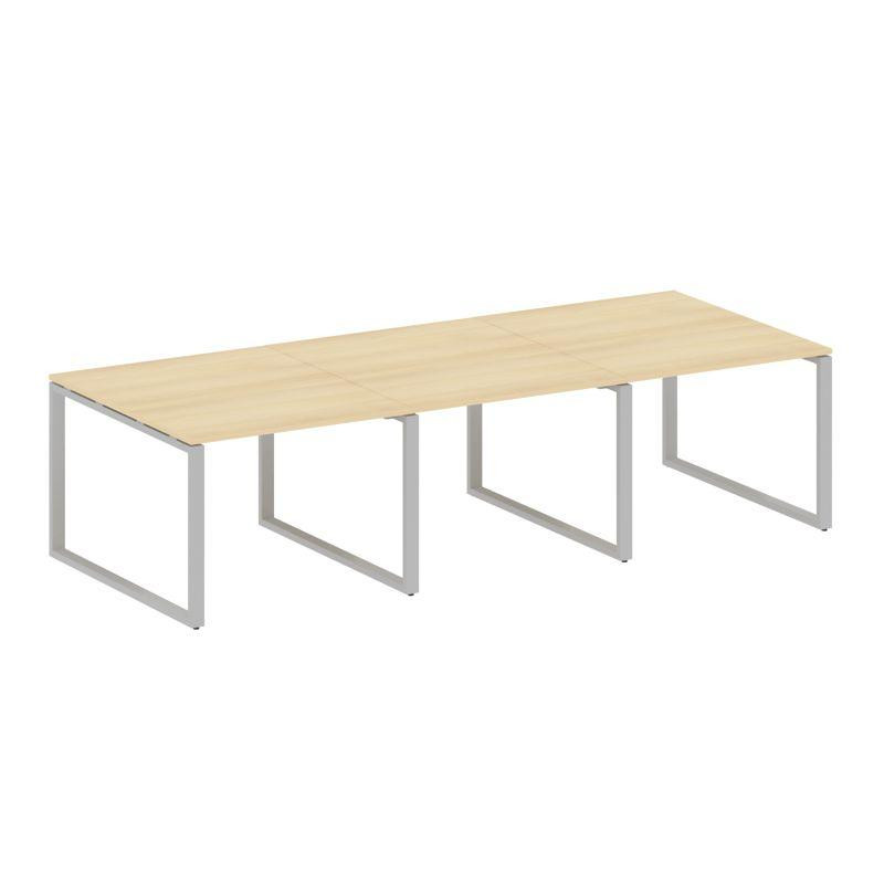 Metal System Переговорный стол (3 столешницы) на О-оразном м/к БО.ПРГ-3.1 Акация Лорка/Металл Серый Metal System Переговорный стол (3 столешницы) на О-оразном м/к БО.ПРГ-3.1 Акация Лорка/Металл Серый