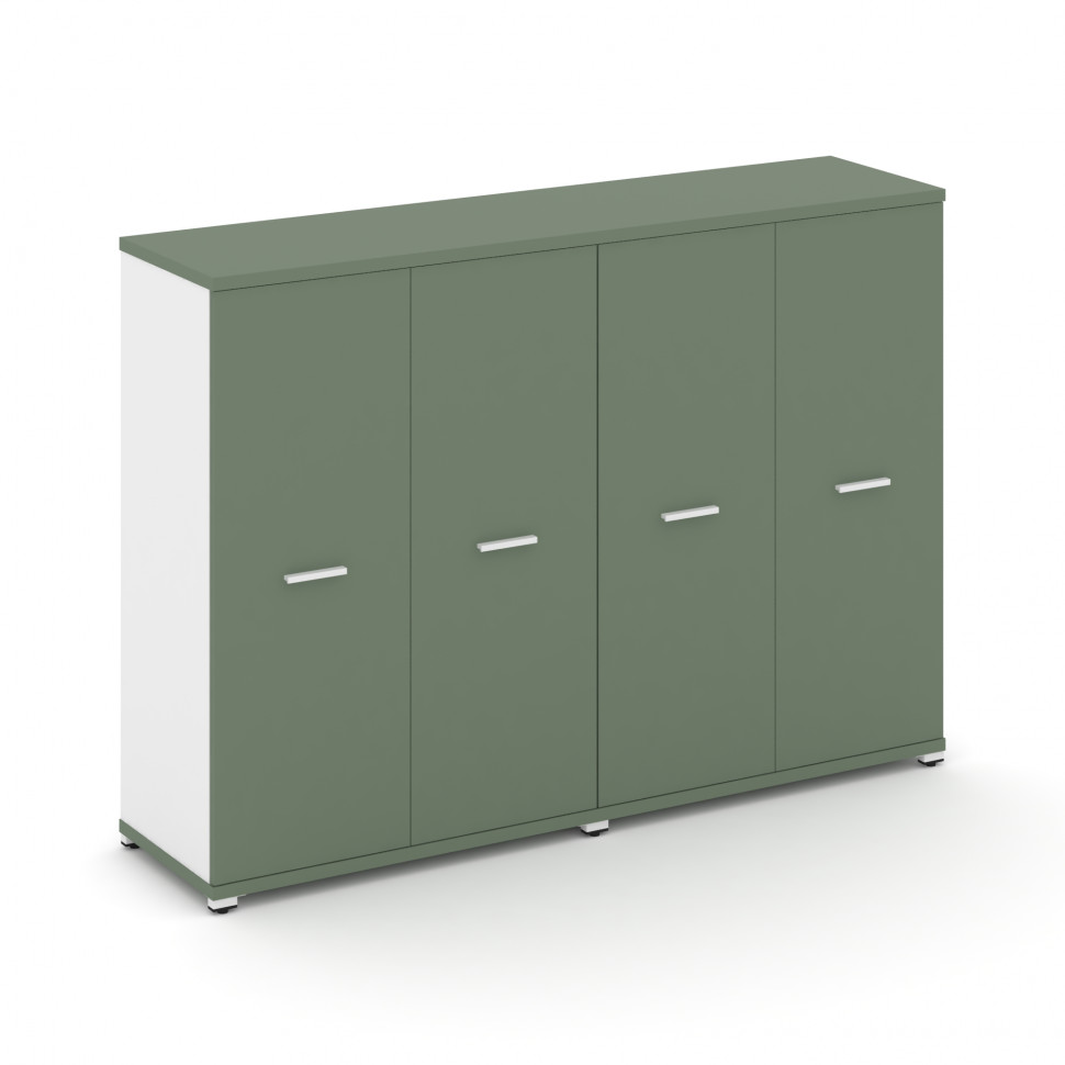 Concept Шкаф 2 широкие секции, 3 ниши CN.STS-326 W Кобо/Белый Бриллиант/Металл Белый 1668*420*1186