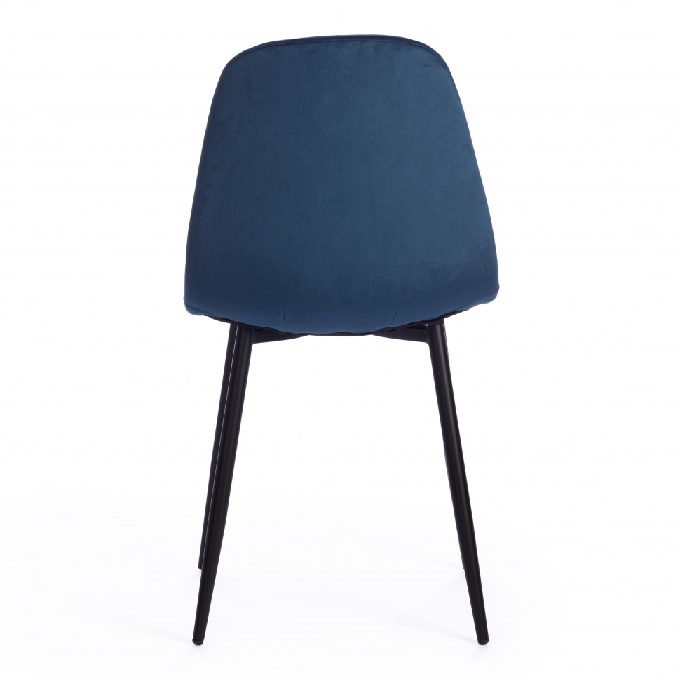 Стул BREEZE (mod. 4724) Велюр/металл , 44 х 53 х 87 см, Blue (синий) HLR63 / черный
