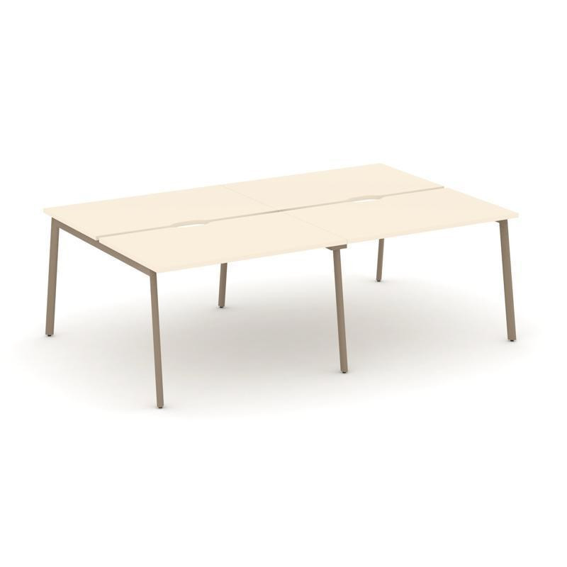 Estetica Рабочая станция 4 места ES.D.RS-4.2-VP Сатин/Металл Латте 2360*1500*750 Estetica Рабочая станция 4 места ES.D.RS-4.2-VP Сатин/Металл Латте 2360*1500*750