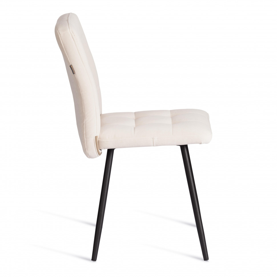 Стул обеденный Medeo  (2 шт. в упаковке) LT, велюр, молочный/черный, 4, 45х56х89 см