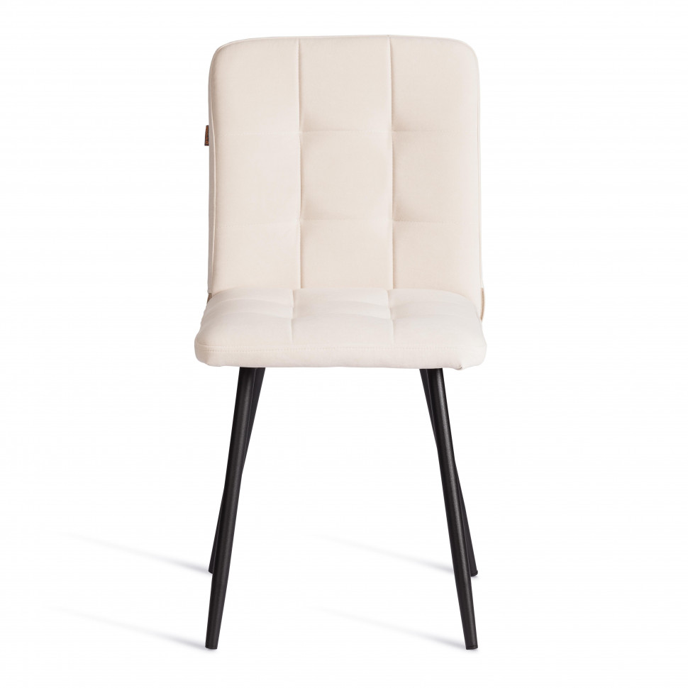 Стул обеденный Medeo  (2 шт. в упаковке) LT, велюр, молочный/черный, 4, 45х56х89 см