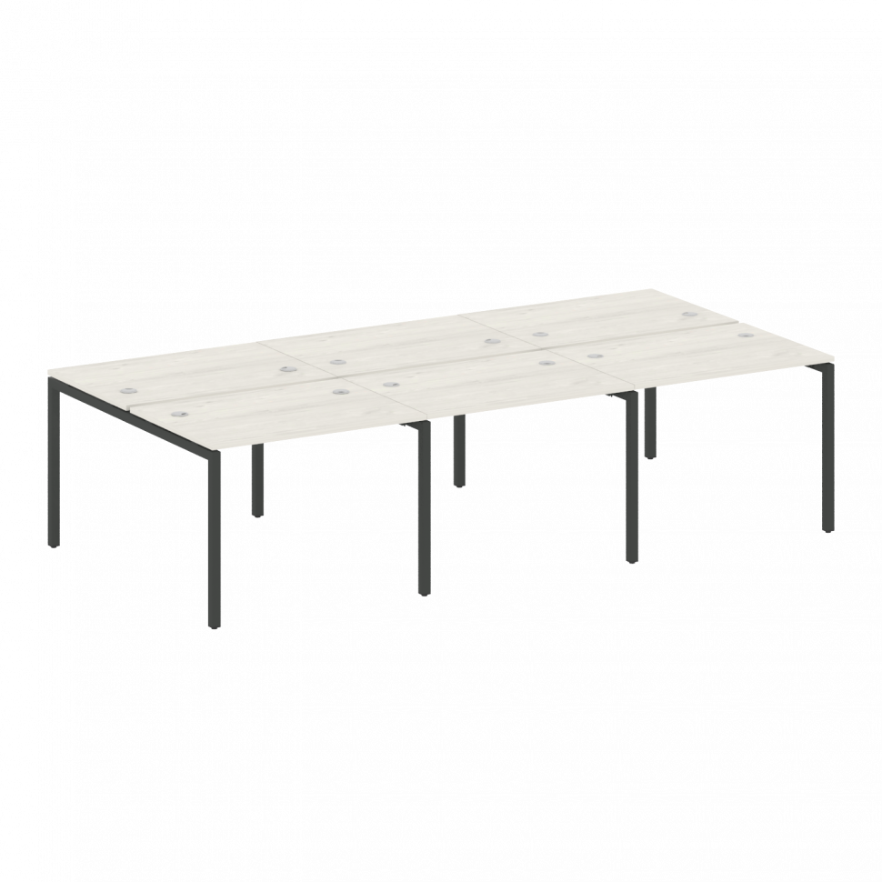 Metal System Quattro Рабочая станция на 6 раб. мест на П-образном м/к 40БП.СМ-6.1 Дуб Наварра/Металл Metal System Quattro Рабочая станция на 6 раб. мест на П-образном м/к 40БП.СМ-6.1 Дуб Наварра/Металл