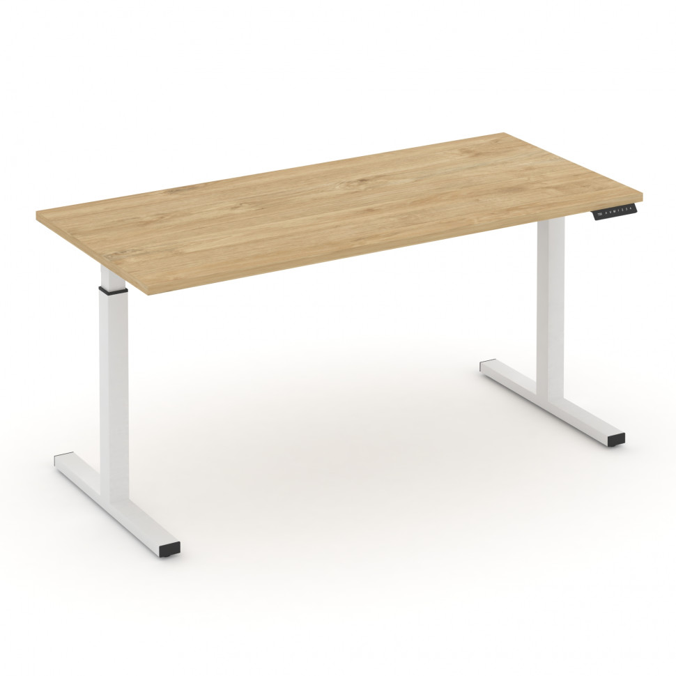 Move up Стол электроподъемный MV.SE-4.7 Тиквуд Светлый/Металл Белый 1580*720*720-1190