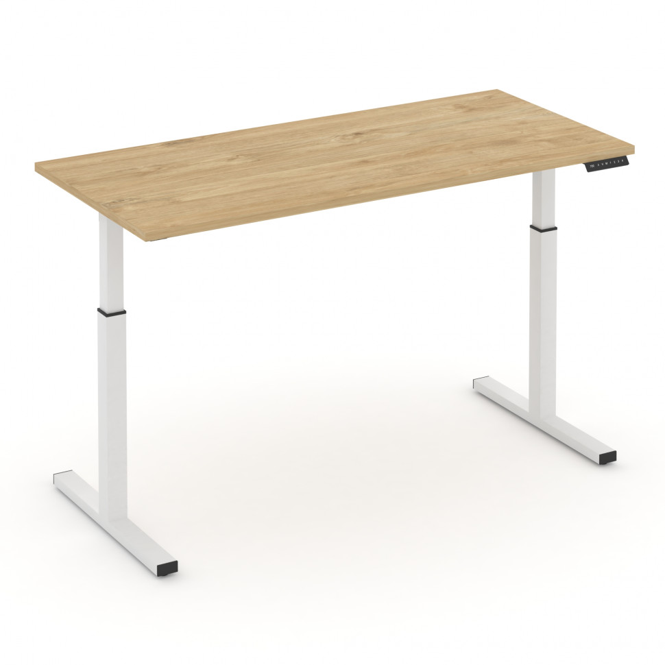 Move up Стол электроподъемный MV.SE-4.7 Тиквуд Светлый/Металл Белый 1580*720*720-1190