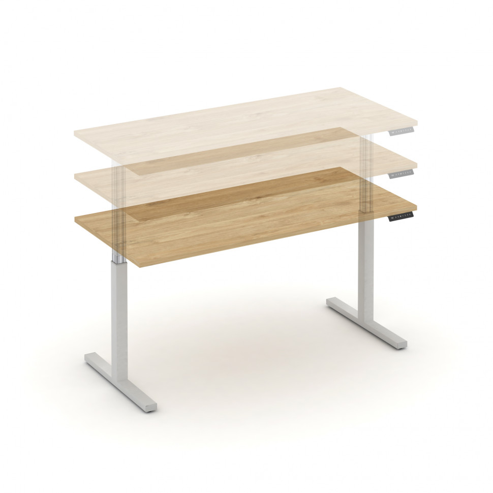 Move up Стол электроподъемный MV.SE-4.7 Тиквуд Светлый/Металл Белый 1580*720*720-1190