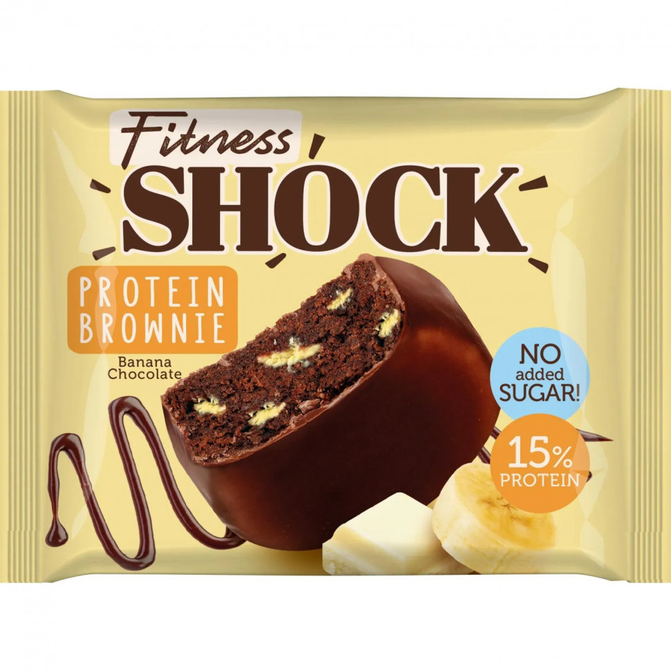 Печенье FitnessSHOCK Брауни Банановый 50г