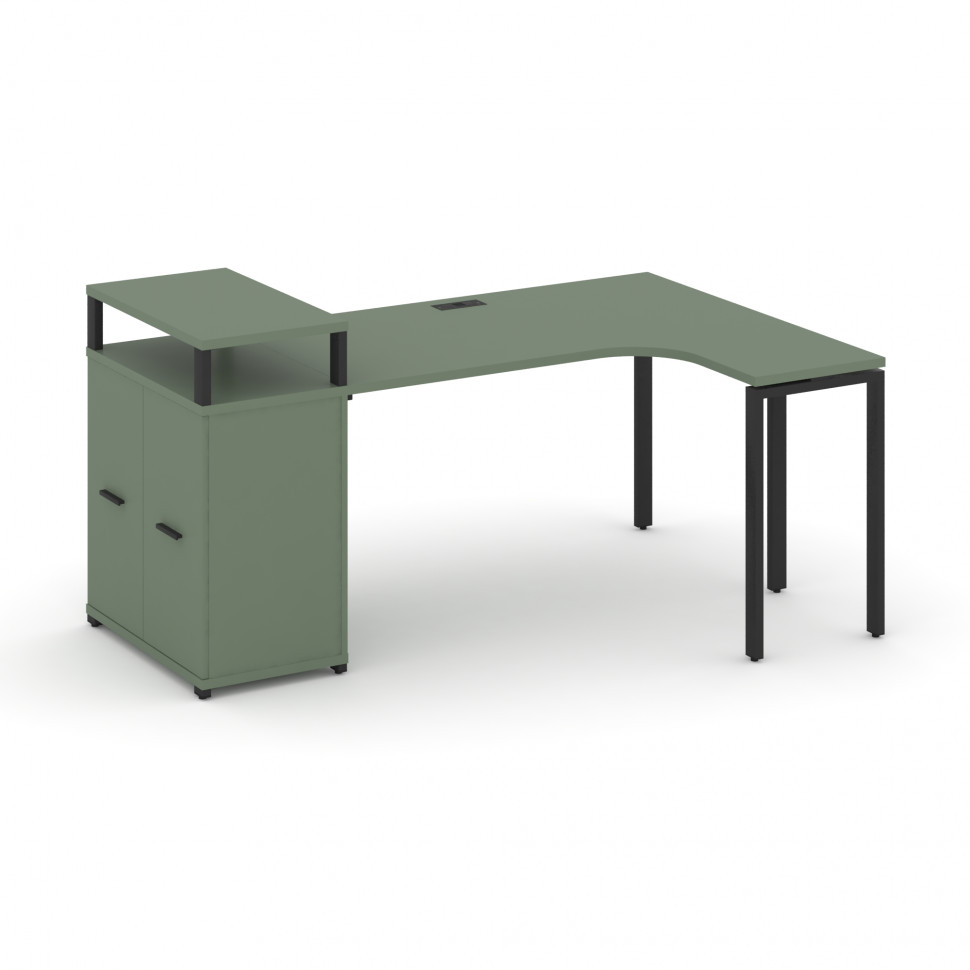 Concept Стол эргономичный с опорным распаш. шкафом с верх. горизонтом CN.SA-212(R) B Кобо/Металл Чер Concept Стол эргономичный с опорным распаш. шкафом с верх. горизонтом CN.SA-212(R) B Кобо/Металл Чер