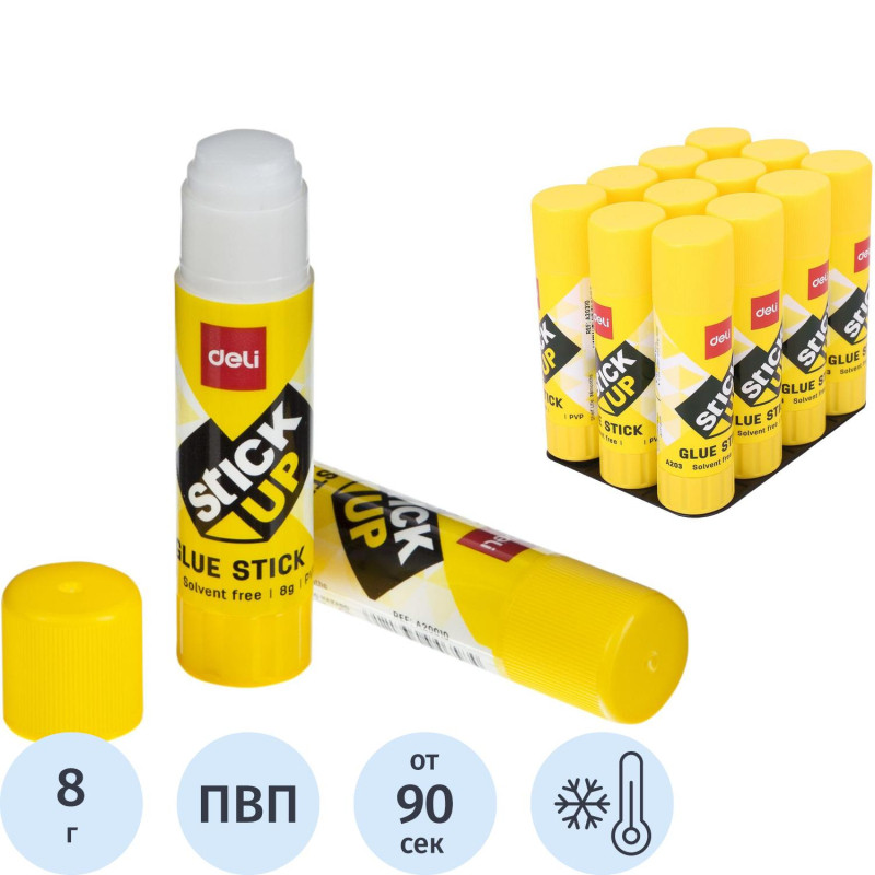 Клей-карандаш 8г Deli Stick UP EA20010 ПВП