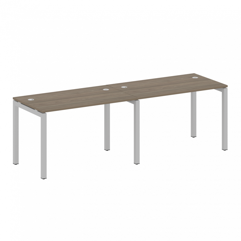 Metal System Quattro Рабочая станция на 2 места на П-образном м/к 50БП.СМ-2.2 Вяз Благородный/Металл