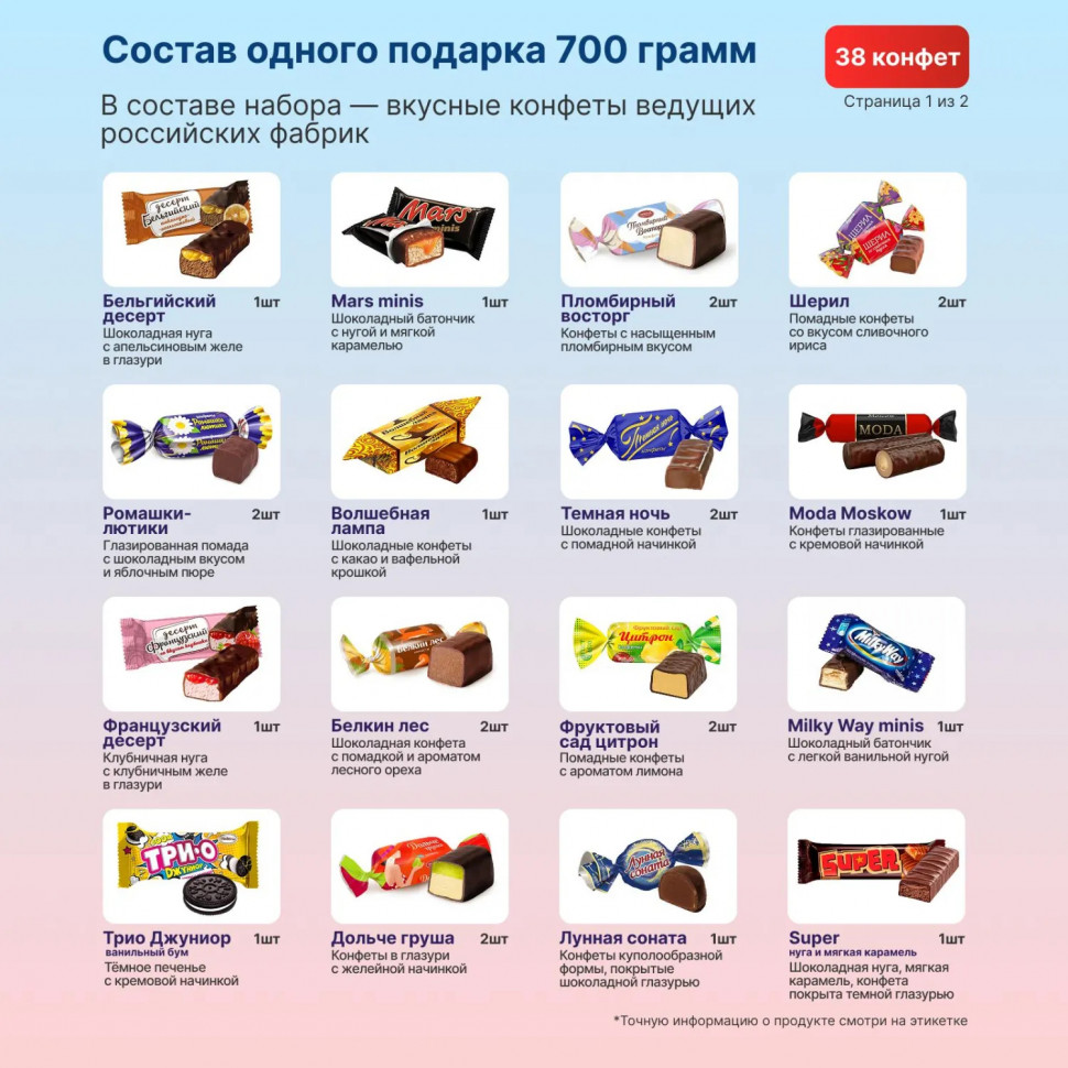 Новогодний сладкий подарок Лошадка Снежинка Игрушка 700 грамм, K001