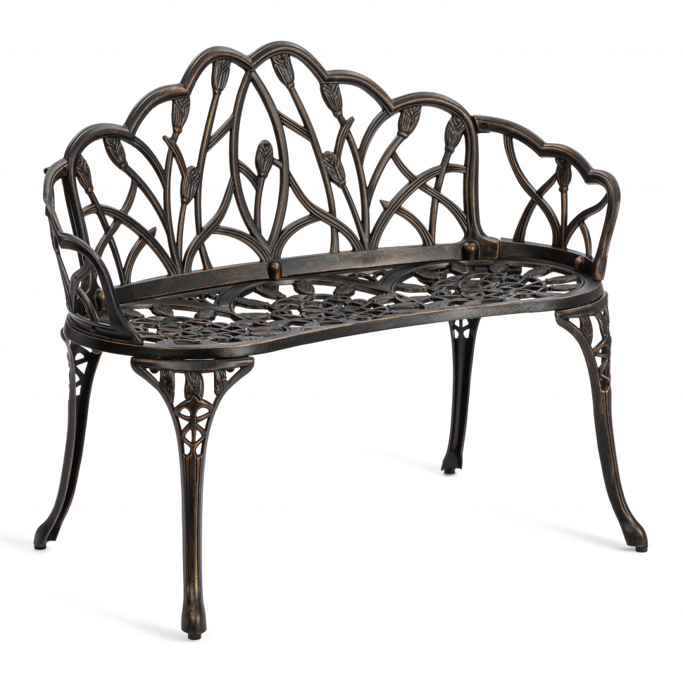 Скамья Secret de Maison Strauss (Штраус) алюминиевый сплав, 99хх56х76см, бронзовый