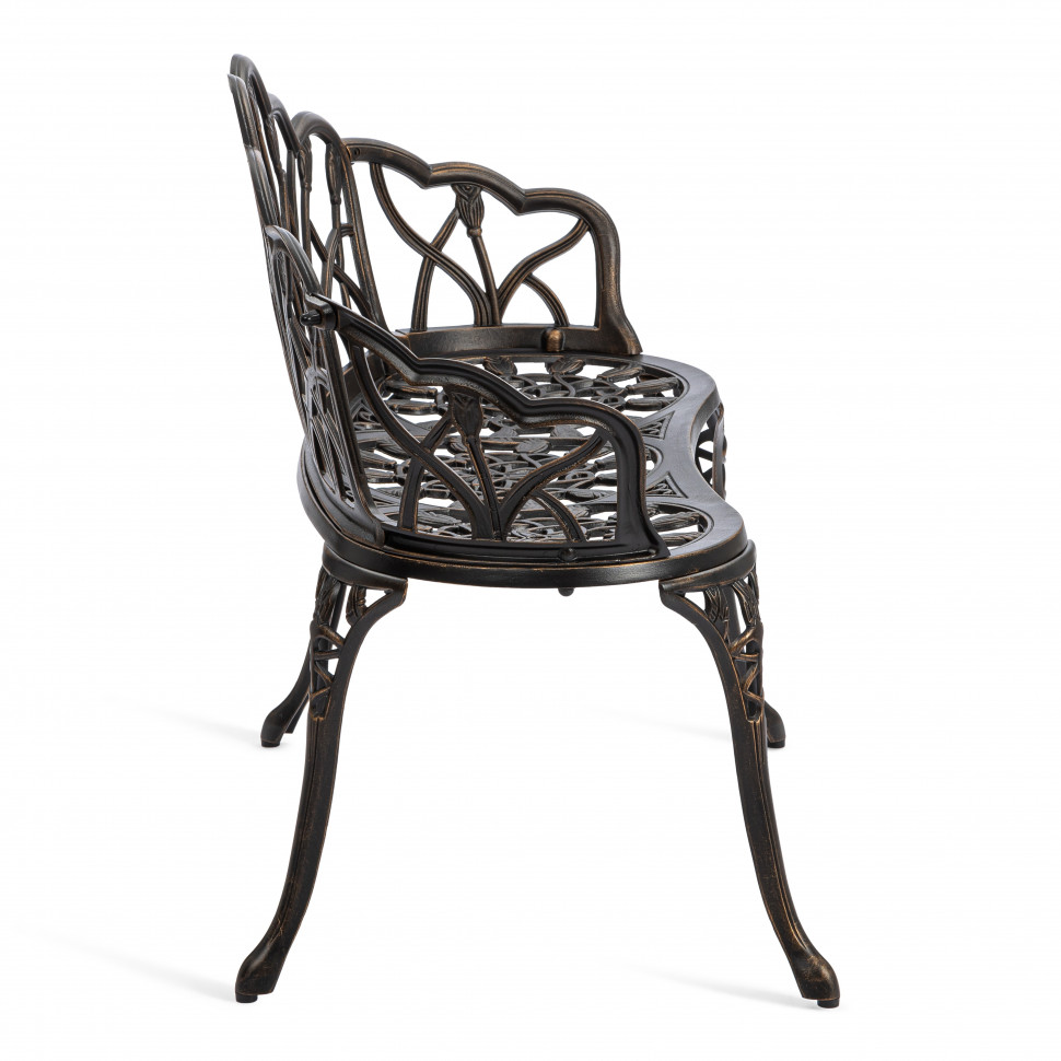 Скамья Secret de Maison Strauss (Штраус) алюминиевый сплав, 99хх56х76см, бронзовый