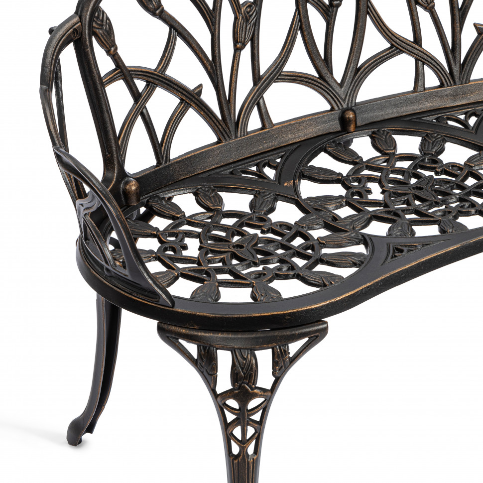 Скамья Secret de Maison Strauss (Штраус) алюминиевый сплав, 99хх56х76см, бронзовый