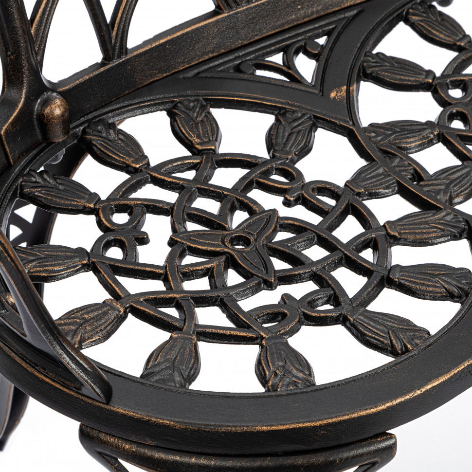 Скамья Secret de Maison Strauss (Штраус) алюминиевый сплав, 99хх56х76см, бронзовый