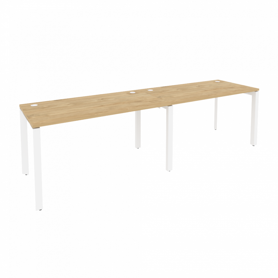 Onix Рабочая станция на П-образном м/к O.MP-RS-2.3.7 Тиквуд Светлый/Металл Белый 2760*720*750 Onix Рабочая станция на П-образном м/к O.MP-RS-2.3.7 Тиквуд Светлый/Металл Белый 2760*720*750